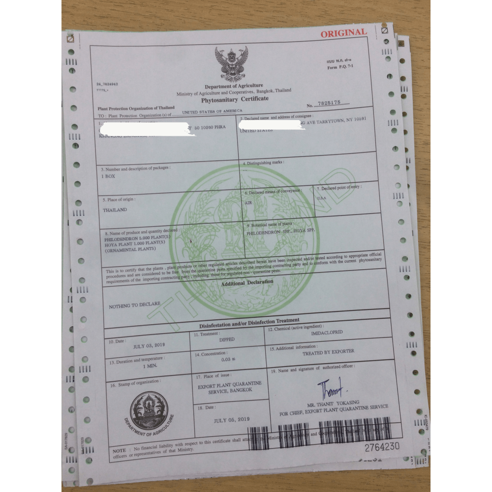 Phytosanitary Documentation